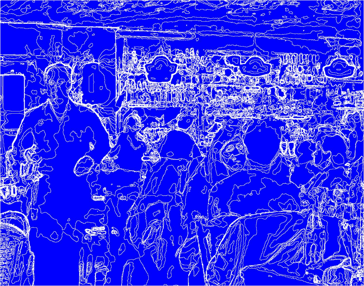  - Blue bistro - Techno-Impressionist Museum - Techno-Impressionism - art - beautiful - photo photography picture - by Tony Karp