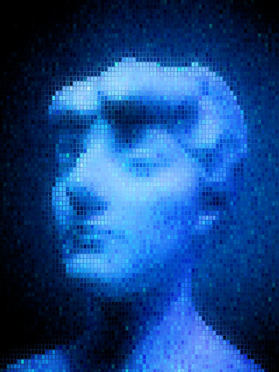  - Portrait in blue aspect - Techno-Impressionist Museum - Techno-Impressionism - art - beautiful - photo photography picture - by Tony Karp