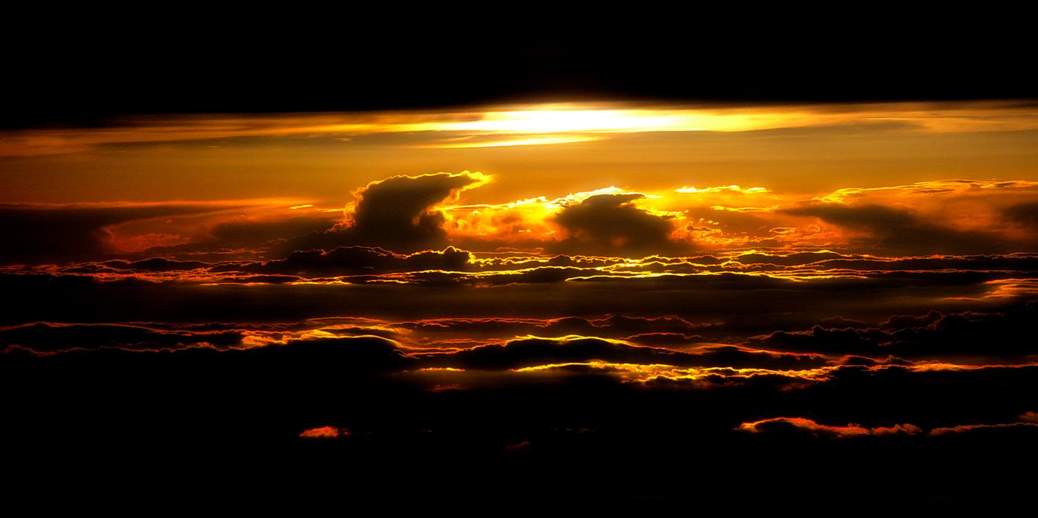 Event horizon - bright orange sunset in the clouds - Event horizon - Techno-Impressionist Museum - Techno-Impressionism - art - beautiful - photo photography picture - by Tony Karp