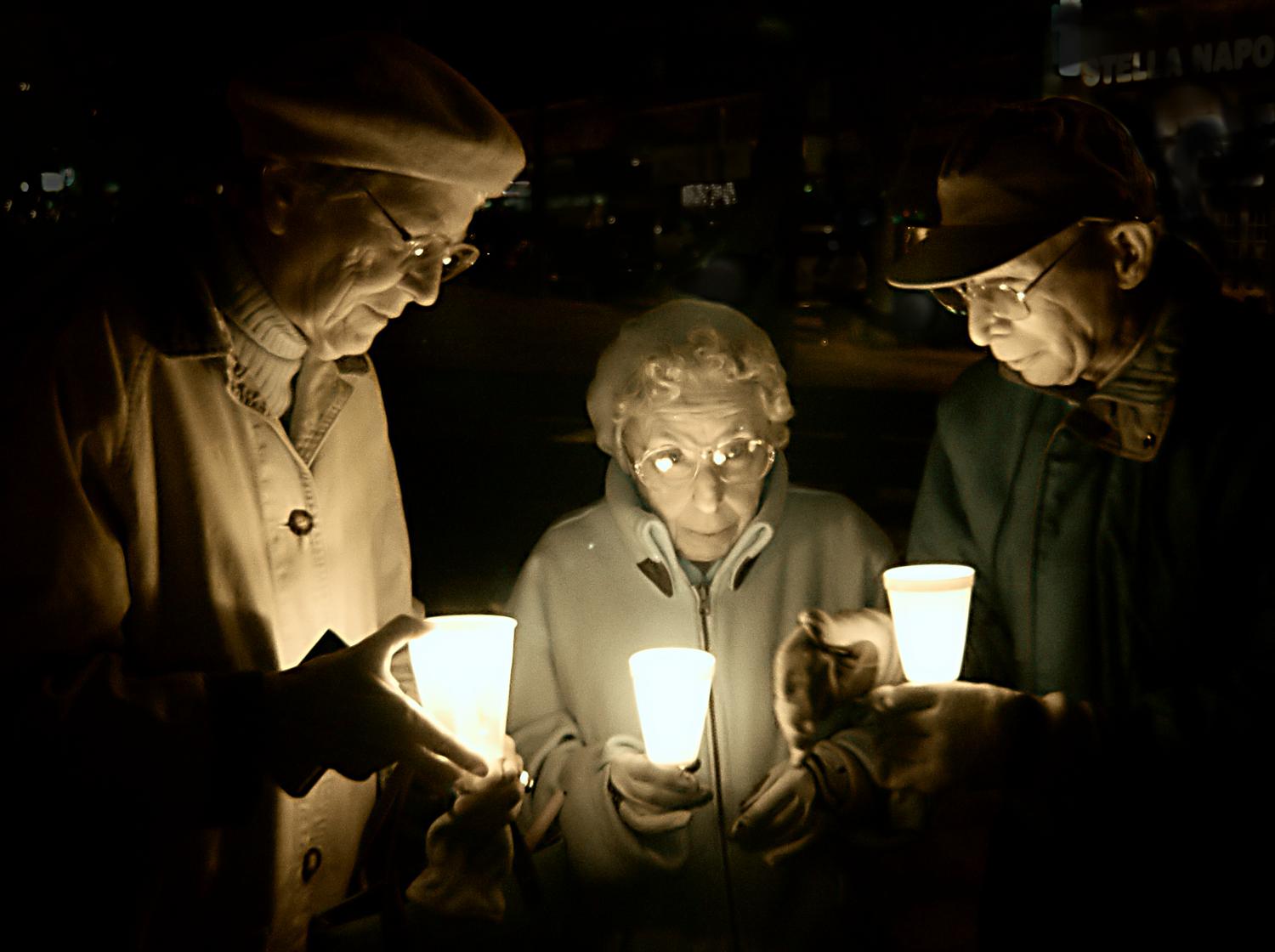  - Candlelight vigil on the eve of war - Techno-Impressionist Museum - Techno-Impressionism - art - beautiful - photo photography picture - by Tony Karp