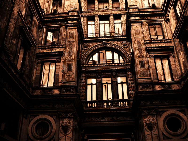  - In a Roman courtyard - Techno-Impressionist Museum - Techno-Impressionism - art - beautiful - photo photography picture - by Tony Karp