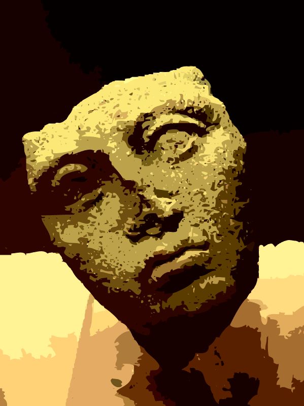  - Etruscan face - Techno-Impressionist Museum - Techno-Impressionism - art - beautiful - photo photography picture - by Tony Karp