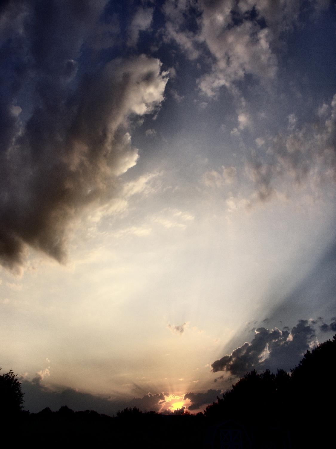  - Sunset behind our house - Techno-Impressionist Museum - Techno-Impressionism - art - beautiful - photo photography picture - by Tony Karp