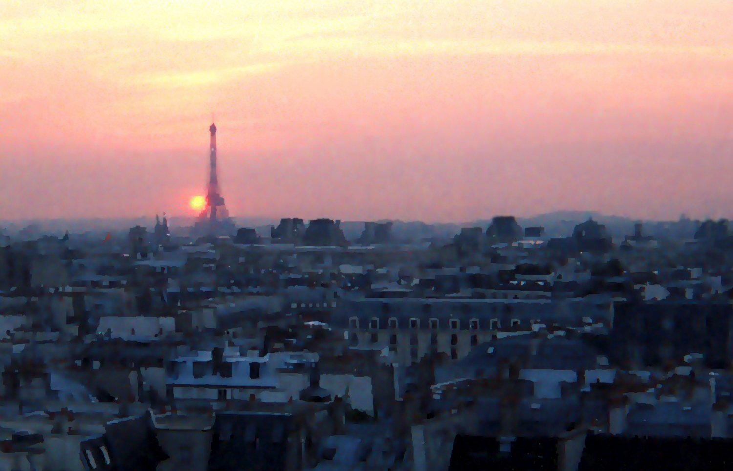  - Parisian sunset - Techno-Impressionist Museum - Techno-Impressionism - art - beautiful - photo photography picture - by Tony Karp